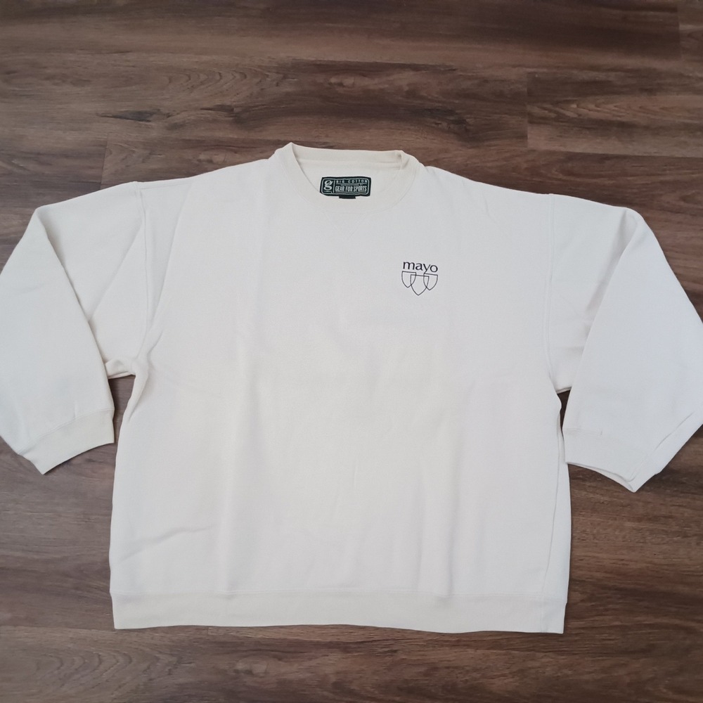 Vtg Gear For Sports Big Cotton Mayo Clinic Crewneck Sweatshirt Mens XL Cream